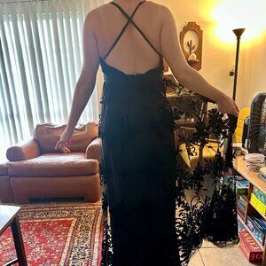Never-Worn Windsor Black Maxi Formal Evening Dress